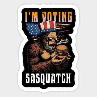 I'm Voting Bigfoot 2024 Sticker